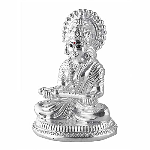 PRD CARATCAFE Silver 999 Annapurna Maa Statue, 25+ GMS God Murti for Home Pooja - Image 4