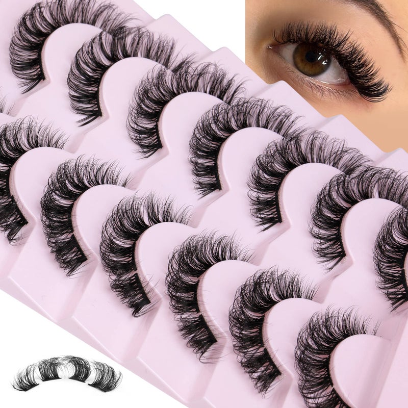 Focipeysa Natural Cluster Lashes Extensions Wispy Natural Look False Eyelashes Individual Lashes 3D Strips Eyelash Extensions DIY Lashes 7 Pairs Multipack - Image 1