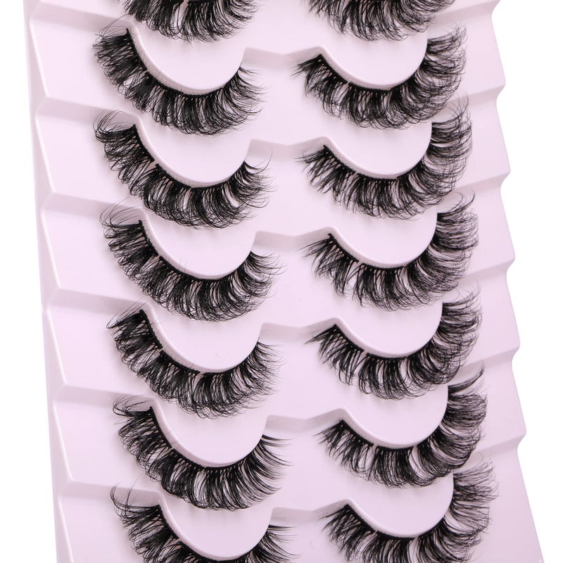 Focipeysa Natural Cluster Lashes Extensions Wispy Natural Look False Eyelashes Individual Lashes 3D Strips Eyelash Extensions DIY Lashes 7 Pairs Multipack - Image 4