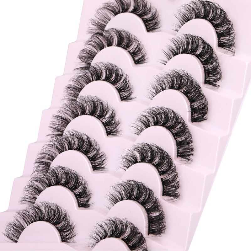 Focipeysa Natural Cluster Lashes Extensions Wispy Natural Look False Eyelashes Individual Lashes 3D Strips Eyelash Extensions DIY Lashes 7 Pairs Multipack - Image 5