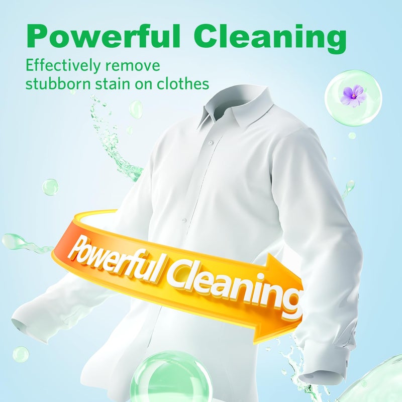 BORMSI Laundry Detergent Sheets Fresh Scent 120 Loads No Plastic Jug, Travel Laundry Soap Detergent 60 Sheets - Image 2