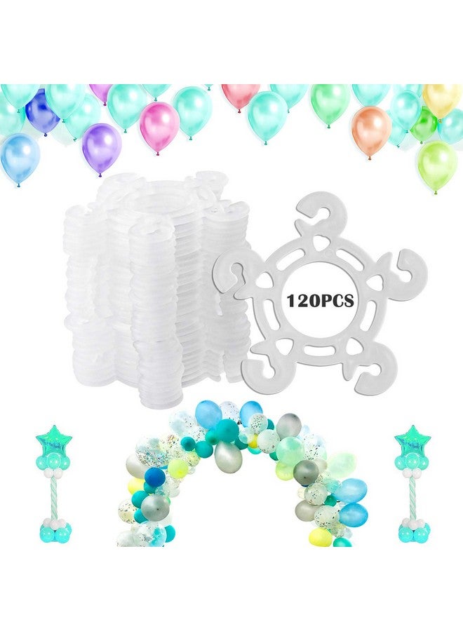 Tinabless Balloon Clips(120 Pcs), Tinabless Balloon Connectors For Decor Balloon Arch, Balloon Column Stand And Balloon Flowers - Image 1