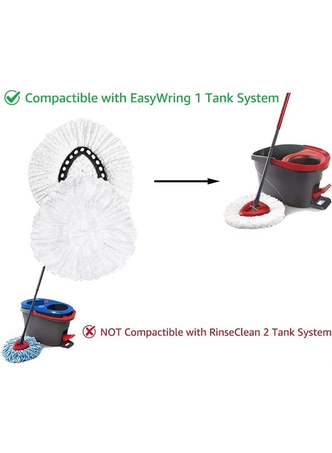 FOOKCIAN 4 Pack Spin Mop Replacement Head Mop Refill Compatible with Ocedar Triangle Swivel Mops Microfiber Swivel Mop Refill,Deep Clean,Machine Washable and Easy to Replace - Image 3