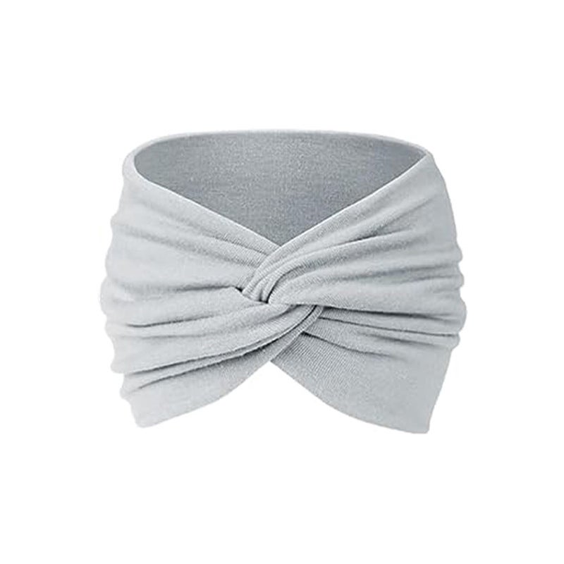 Generic Bohemian Elastic Sports Headband for Women 2# light gray 