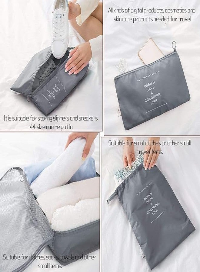 SOCHEP Travel Luggage Organizers 7Pcs Set Packing Cubes Lightweight Suitcase Storage Bags With Laundry Bag And Toiletry Bag For Clothes Shoes Underwear Travel Accessories Packing Organiser - Image 5