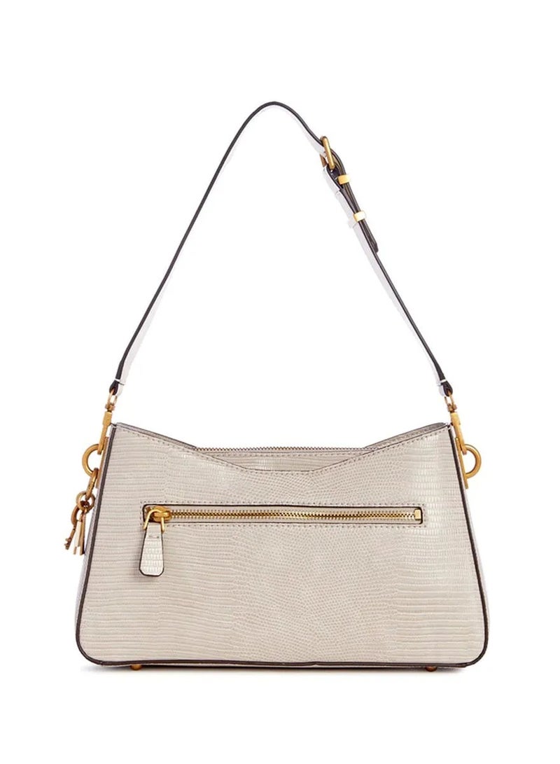 GUESS GUESS GINEVRA NUDE SHOULDER BAG - Image 3