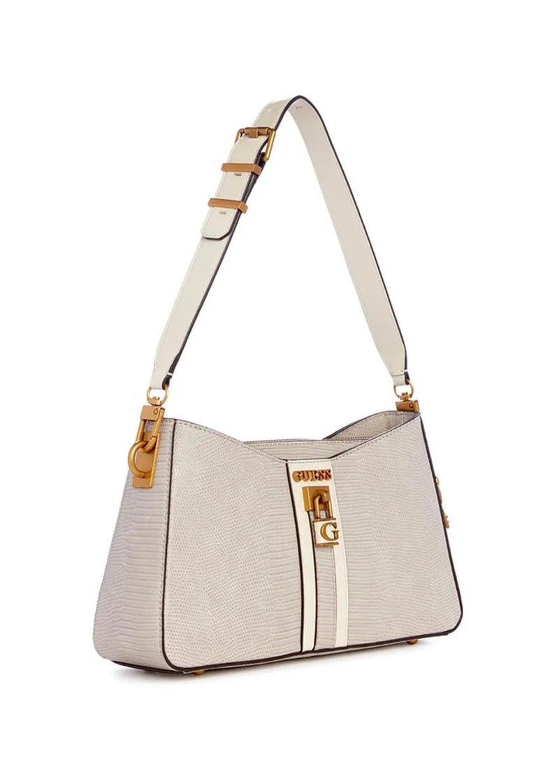 GUESS GUESS GINEVRA NUDE SHOULDER BAG - Image 2