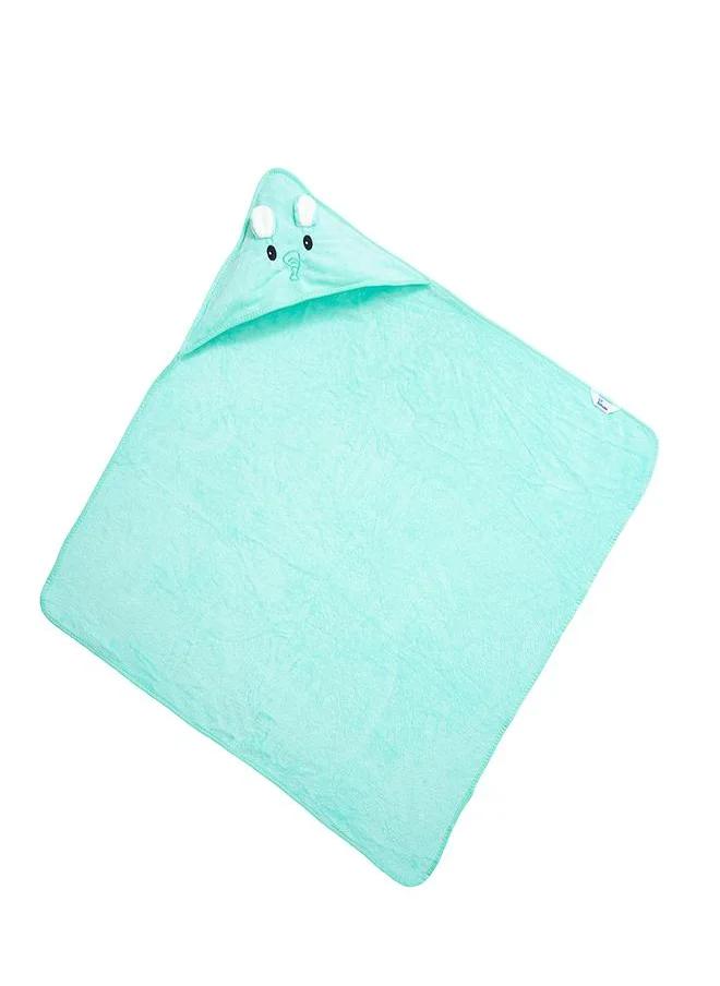 بيبي كلو Mint Elephant Hooded Baby Bath Towel Wrap