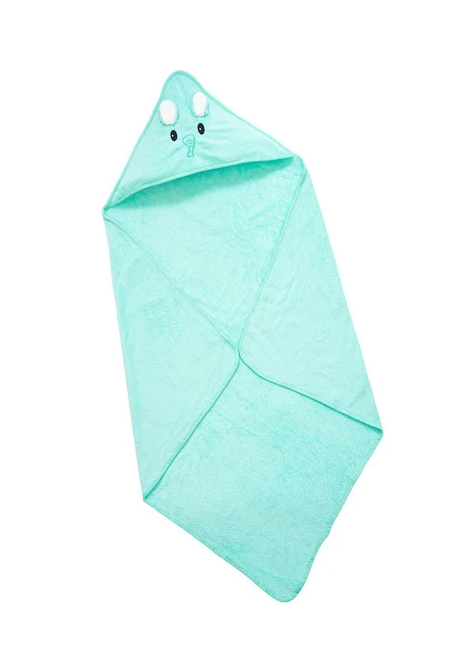 بيبي كلو Mint Elephant Hooded Baby Bath Towel Wrap