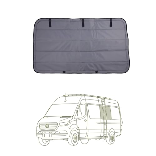 VanEssential Insulated Magnetic Blackout Window Cover Designed for MercedesBenz NCV3 VS30 Middle Window 170 Length Van Left Hand Side for Van Years 2007 to Current Model Charcoal Gray