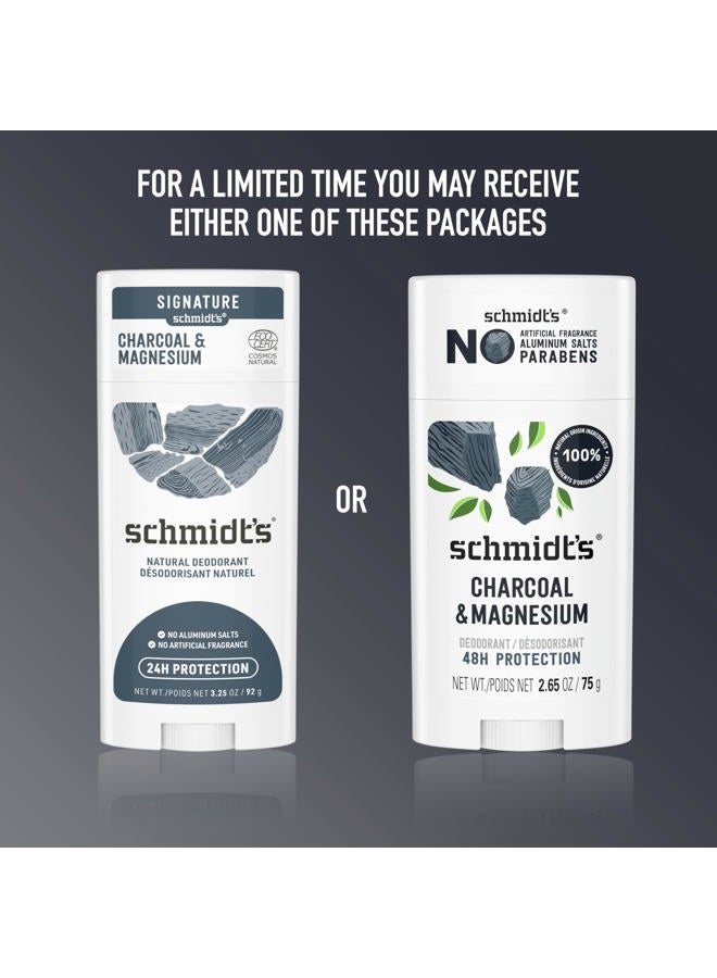 SchmidtS مزيل عرق نباتي خالي من الألمنيوم بالفحم والمغنيسيوم مع حماية من الروائح لمدة 48 ساعة، للنساء والرجال، مكونات طبيعية، خالي من القسوة، 2.65 أونصة - Image 4