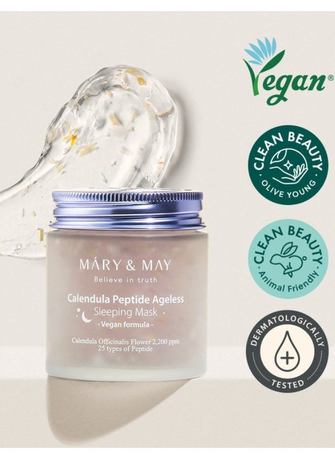 MARY & MAY - Calendula Peptide Ageless Sleeping Mask 110g, VEGAN Formula - Image 1