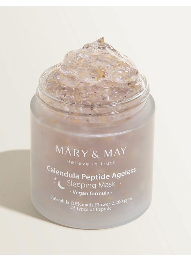 MARY & MAY - Calendula Peptide Ageless Sleeping Mask 110g, VEGAN Formula - Image 1