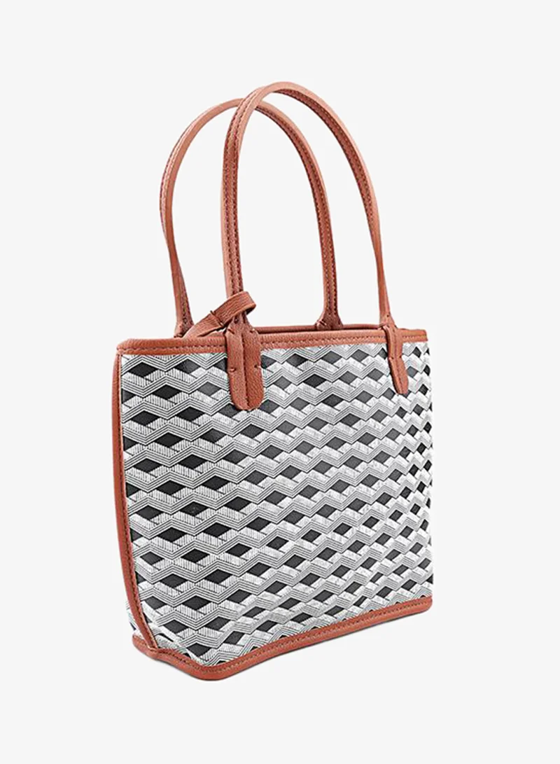 كابلي Women’s Patterned Shoulder Tote Bag with Mini Pouch