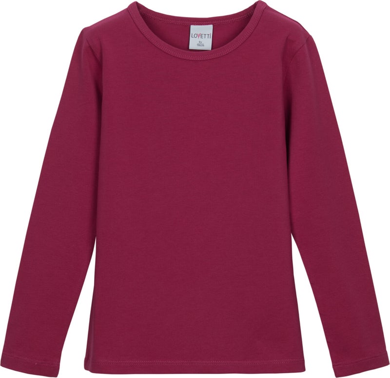 Lovetti Girl's Plain Basic Lycra Long Sleeve T-Shirt 