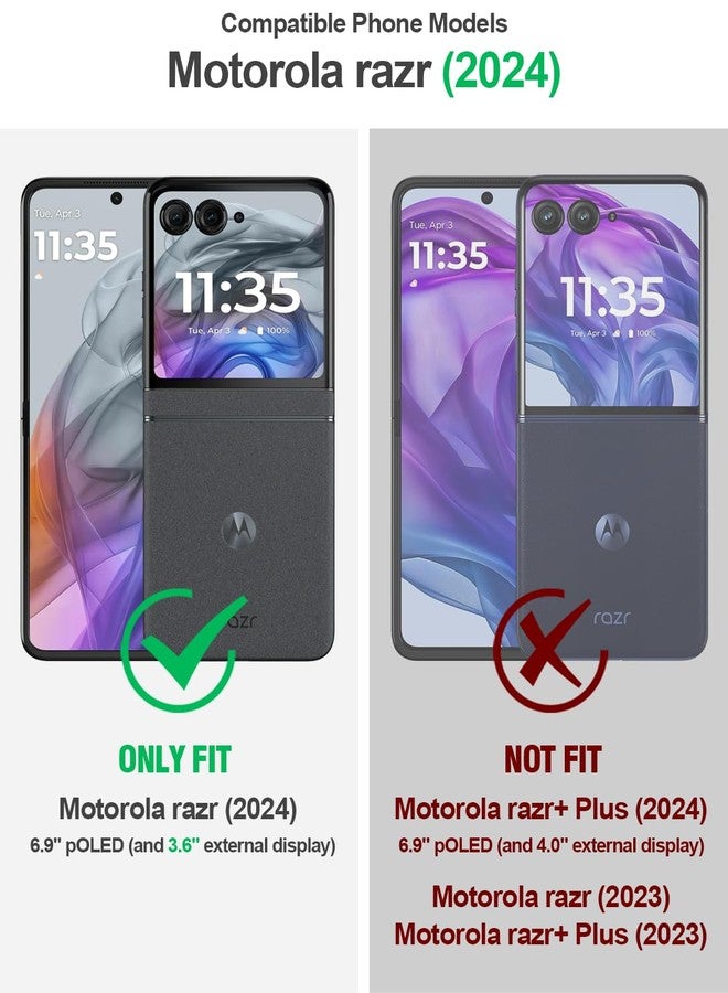 بويتيك جراب Poetic Spartan لهاتف Motorola Moto Razr 50، [مسند] [حماية المفصلات] [اختبار سقوط عسكري من ارتفاع 20 قدمًا] جراب حماية كامل للجسم شديد التحمل ومقاوم للصدمات مع مسند - أزرق معدني - Image 2