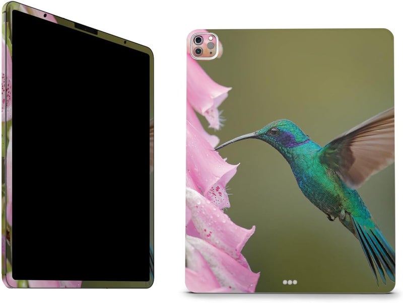 مايتي سكينز غلاف فينيل قابل للتطبيق على جهاز Apple iPad Pro 12.9" M2، الجيل السادس (2022) من شركة MightySkins - تصميم Hummingbird: يتميز بالحماية العالية، والمتانة، والتصميم الفريد؛ سهل التطبيق، ومصنوع في الولايات المتحدة الأمريكية. - Image 1