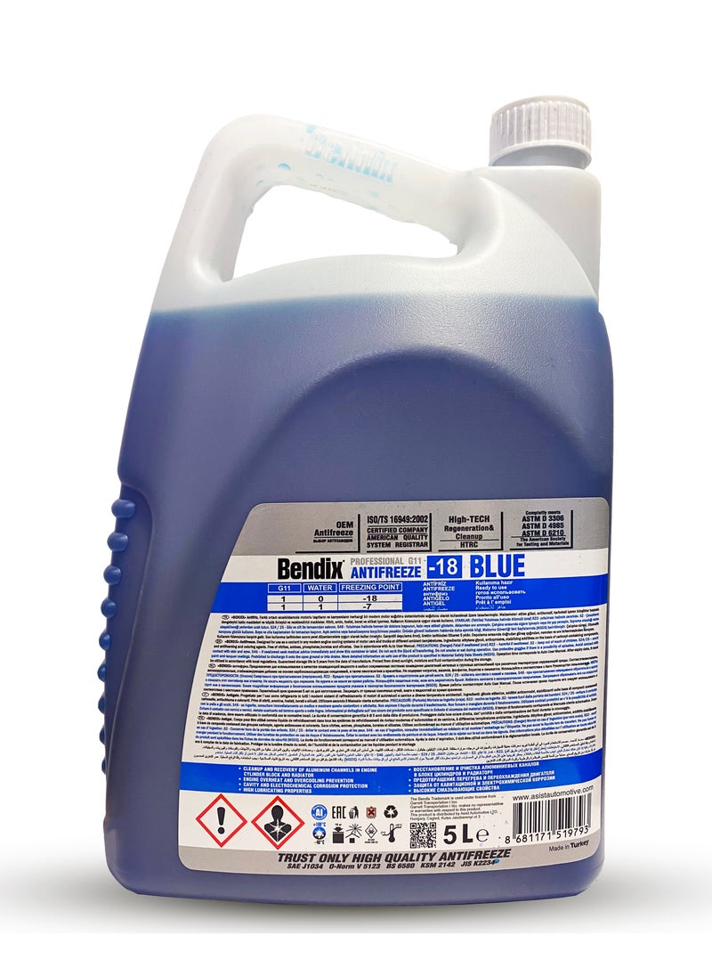 Bendix Water Cooling Circulation 5 Liter Bendix Turkish Blue - Concentration 33% - Antifreeze up to -18  - Image 2