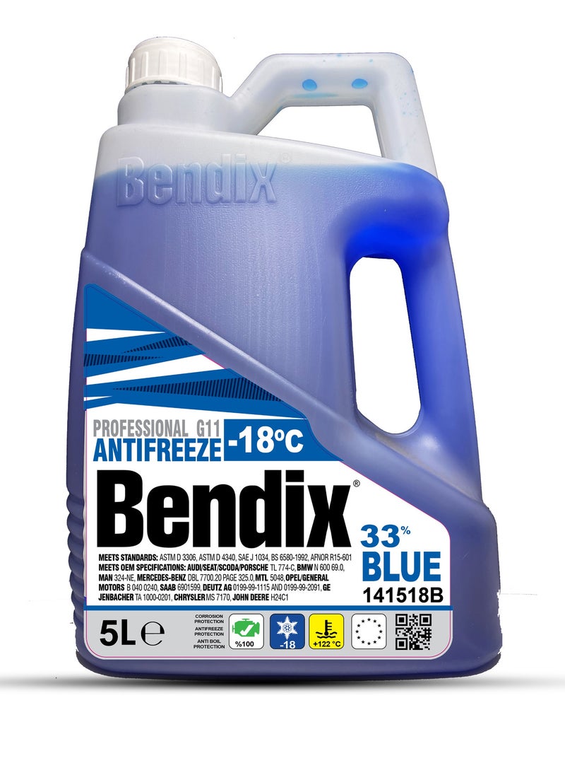 Bendix Water Cooling Circulation 5 Liter Bendix Turkish Blue - Concentration 33% - Antifreeze up to -18  - Image 1