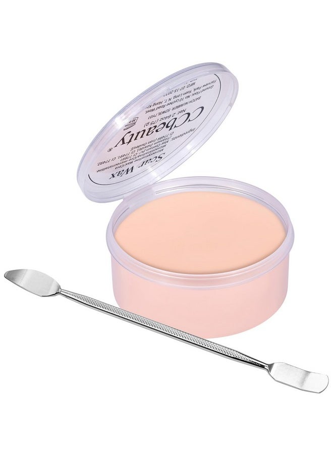 CCbeauty - Professional Scar Wax(2.64 Oz)Fake Wounds Modeling Special Effects Makeup Kitsfx Makeup Kit For Blood Trauma Fake Scar Nose Cutdoubleended Spatula Tool For Halloween Cosplay Costume Stage - Image 1