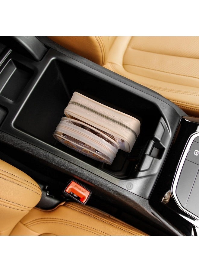 Packism Tsa Approved Toiletry Bag - Beige Bohemian Print Clear Shell Bag And Upgrade Color-Edged Clear Makeup Bag, Perfect For On The Go Or Travel, Lightweight And Robust, 2 Pack - Image 3