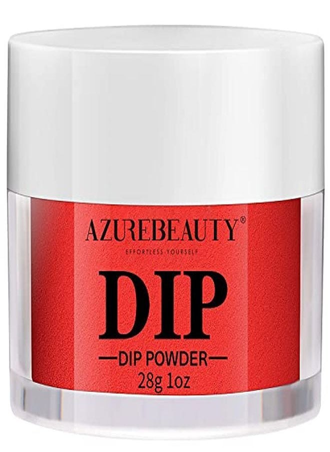 AZUREBEAUTY Dipping Powder Red Color Classic Bright Red Nail Dip Powder French Nail Art Starter Manicure Salon Diy At Home Odorfree Longlasting Women Gift 1Oz  - Image 1