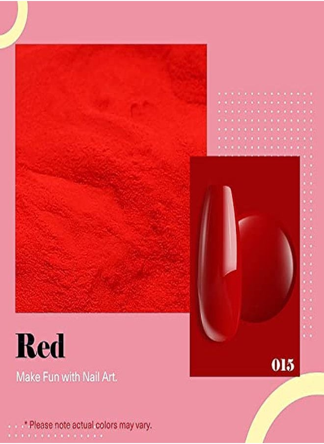 AZUREBEAUTY Dipping Powder Red Color Classic Bright Red Nail Dip Powder French Nail Art Starter Manicure Salon Diy At Home Odorfree Longlasting Women Gift 1Oz  - Image 2