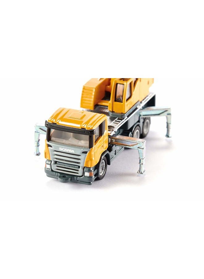 siku 1859, Teleskop-Kranwagen, 1:87, Metall/Kunststoff, Gelb, Teleskopierbarer Ausleger - Image 3