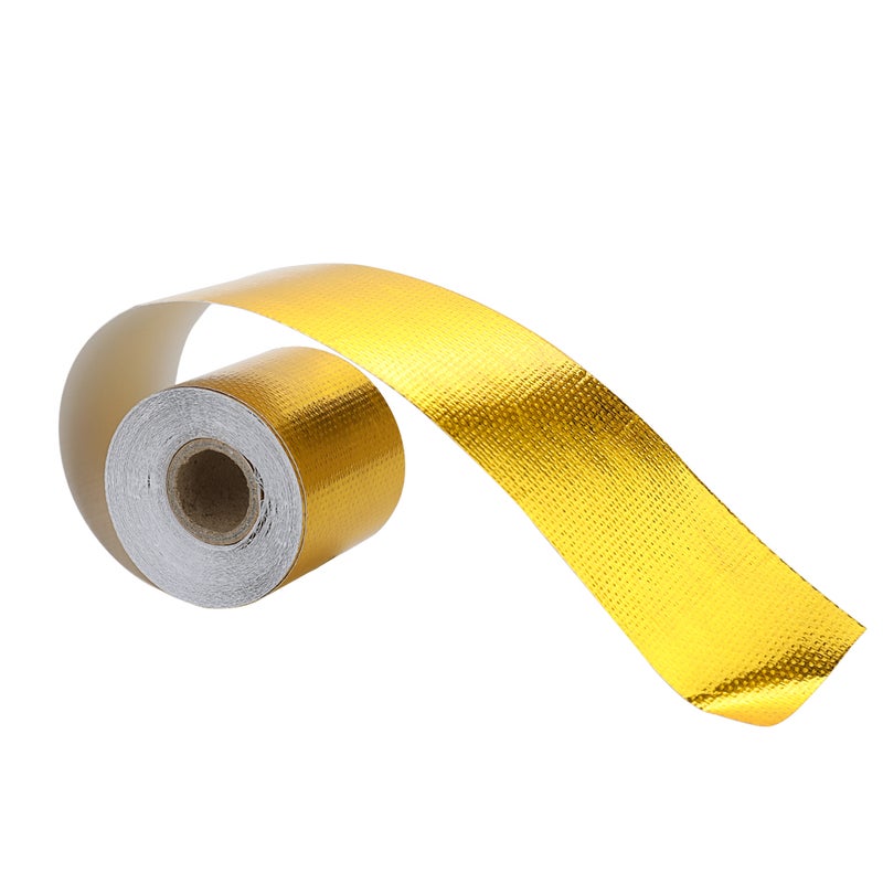 Reflect Light Fire-retardant Fiberglass Belt Automobile Motorcycle Refit Thermal Insulation Band Exhaust Heat Roll Wear-Resistant Heat Shield Tape - Image 2