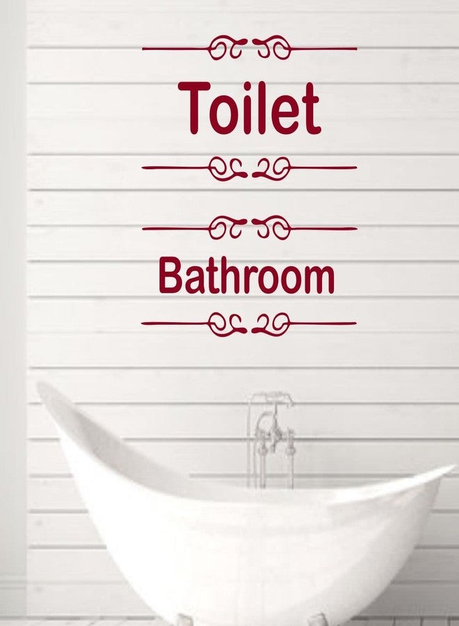 Sticker Studio Toilet and athroom Sign Bathroom Wall Sticker (Surface Covering Area - 30 x 27 cm) - Image 1