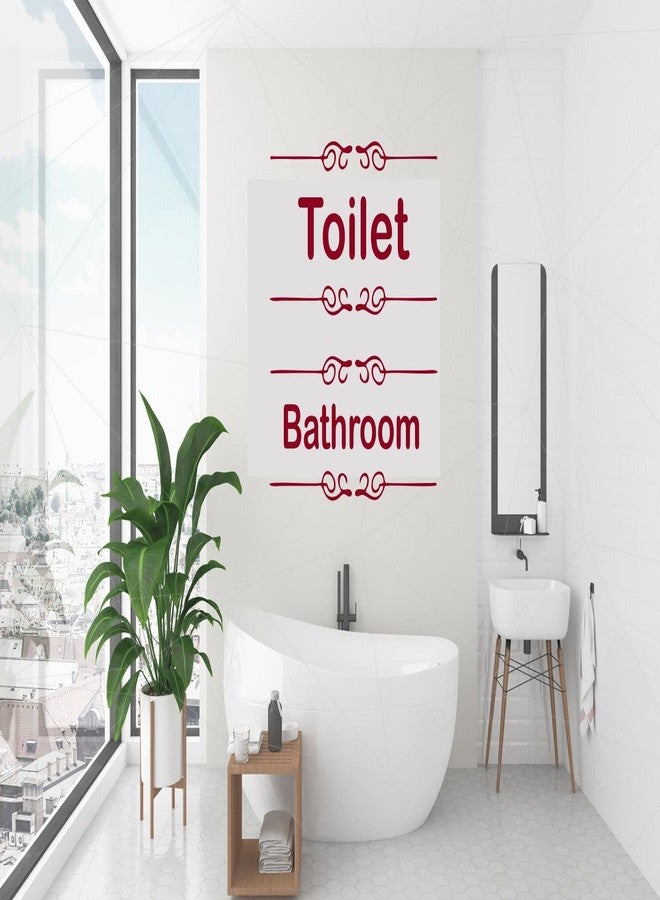 Sticker Studio Toilet and athroom Sign Bathroom Wall Sticker (Surface Covering Area - 30 x 27 cm) - Image 4