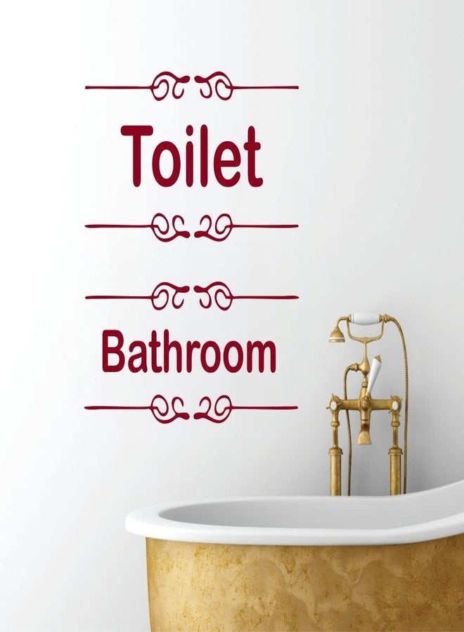 Sticker Studio Toilet and athroom Sign Bathroom Wall Sticker (Surface Covering Area - 30 x 27 cm) - Image 3