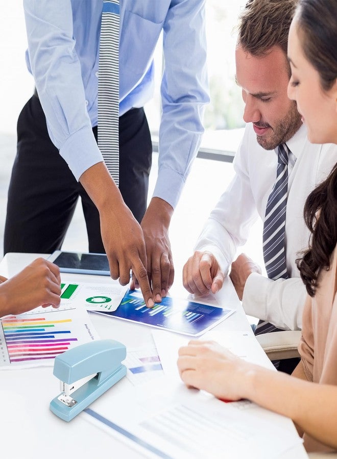 Deli Stapler, Desktop Staplers with 640 Staples, Office Stapler, 25 Sheet Capacity, Blue - Image 2