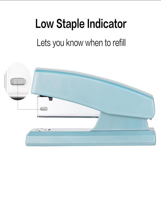 Deli Stapler, Desktop Staplers with 640 Staples, Office Stapler, 25 Sheet Capacity, Blue - Image 4