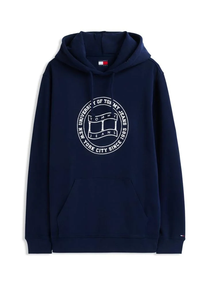 Tommy Jeans  Wavy Flag Graphic Terry Drawstring Hoody for Men | Best Price UAE