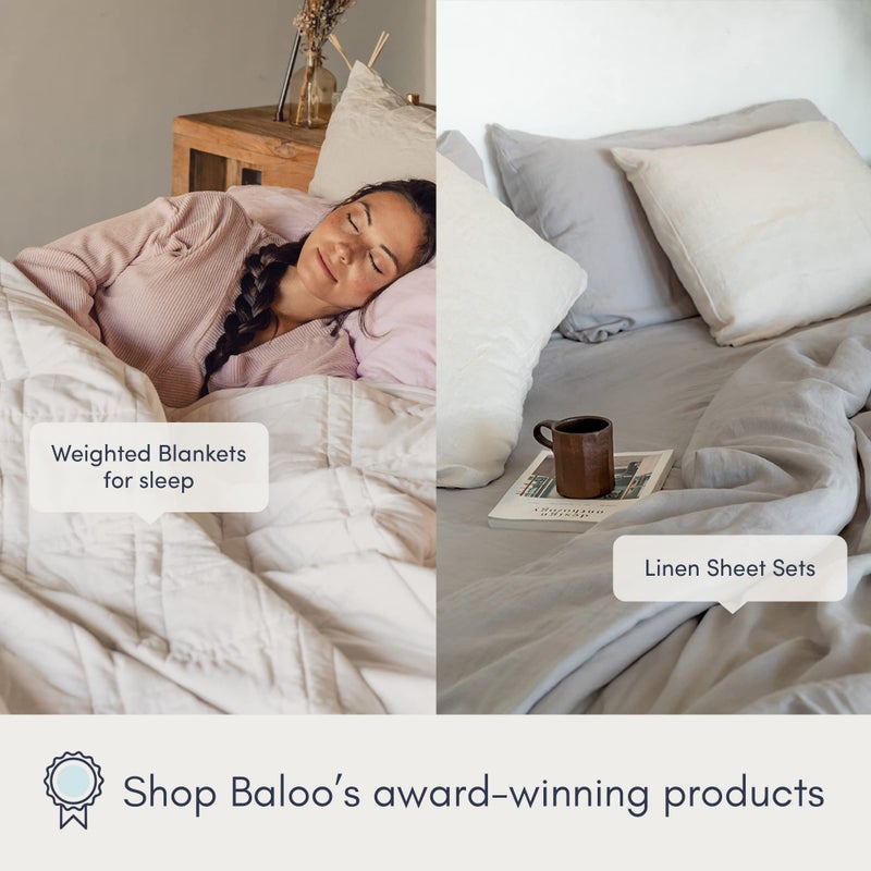 Baloo بلو الكتان 100 ٪ وسادات 20 × 36 مجموعة من 2 حالات وسادة التبريد تناسب وسائد الملك الخيوط الفاخرة عدد وسادة الكتان 100 ٪  - Image 5