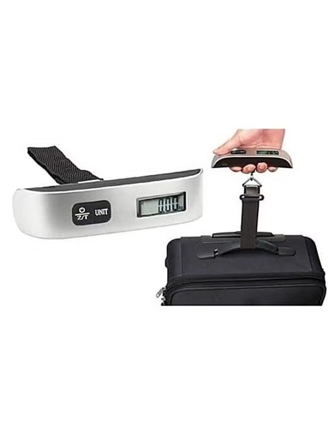 YJ 50kg Handheld Electronic Luggage Weight Scale Portable Travel Silver - Image 2