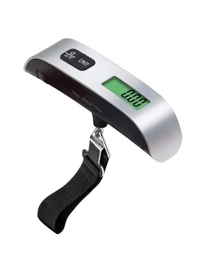 YJ 50kg Handheld Electronic Luggage Weight Scale Portable Travel Silver - Image 4