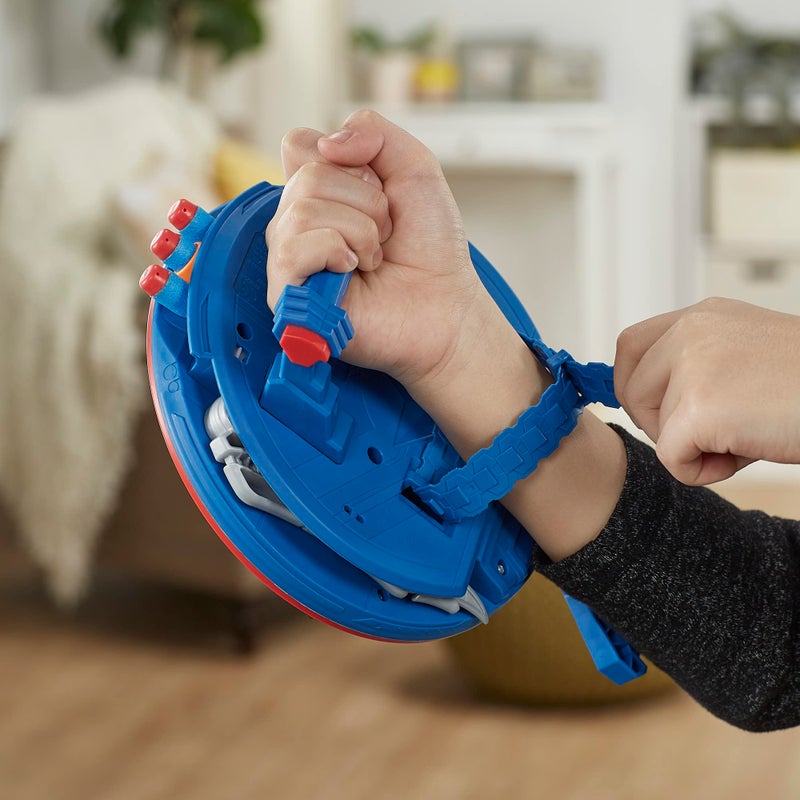 Marvel Mech Strike Mechasaurs Captain America Redwing Blaster, NERF Blaster with 3 Darts, Role Play Super Hero Toys for Kids Ages 5 and Up - Image 3