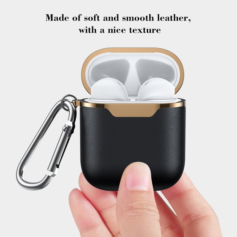 Leather Case For Airpods Wireless Earphone Cover Cases for Air Pods Headphone Box Protective Case with Climbing Hook - Image 5