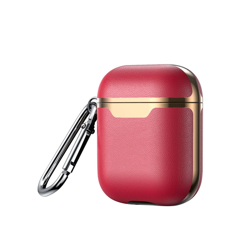 Leather Case For Airpods Wireless Earphone Cover Cases for Air Pods Headphone Box Protective Case with Climbing Hook - Image 1