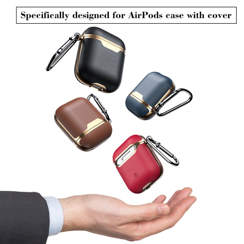 Leather Case For Airpods Wireless Earphone Cover Cases for Air Pods Headphone Box Protective Case with Climbing Hook - Image 4