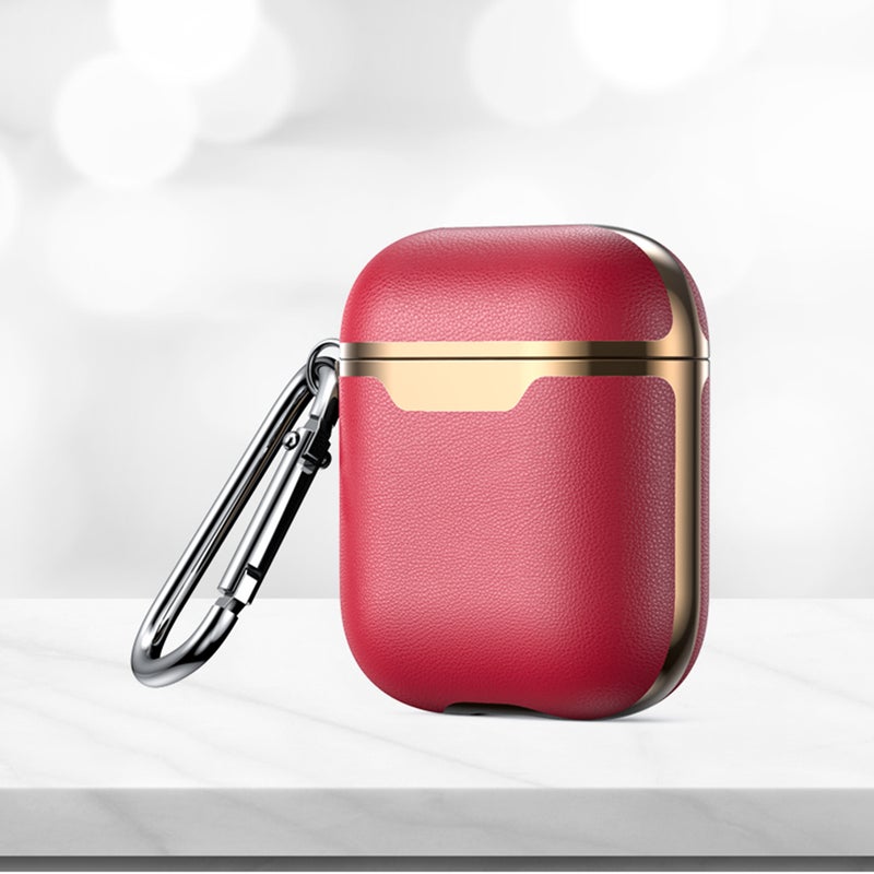 Leather Case For Airpods Wireless Earphone Cover Cases for Air Pods Headphone Box Protective Case with Climbing Hook - Image 2