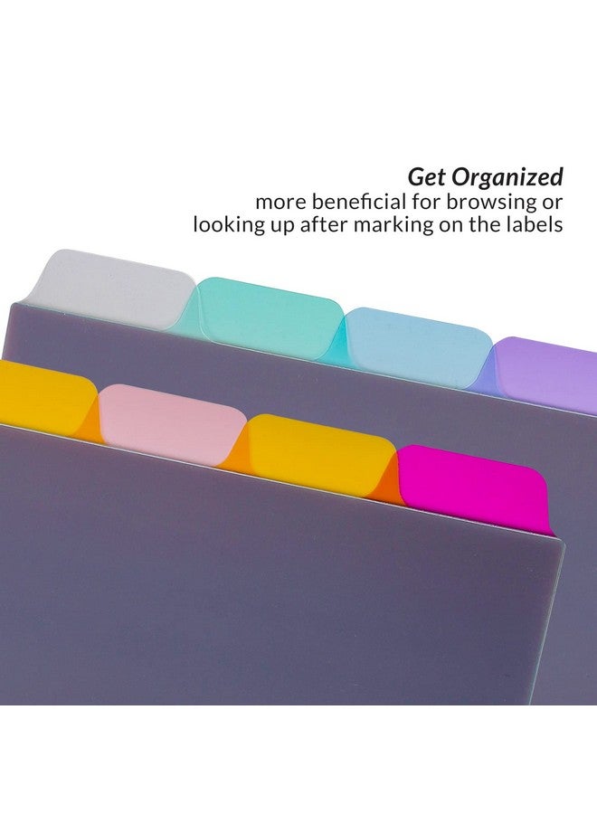 Seashell 3 Ring Binder Dividers With 8 Tabs Plastic Binder Dividers For Notebooks And 3 Ring Binders Letter Size Durable Assorted Colors Pack Of 3 Sets (24 Dividers Total)  - Image 3