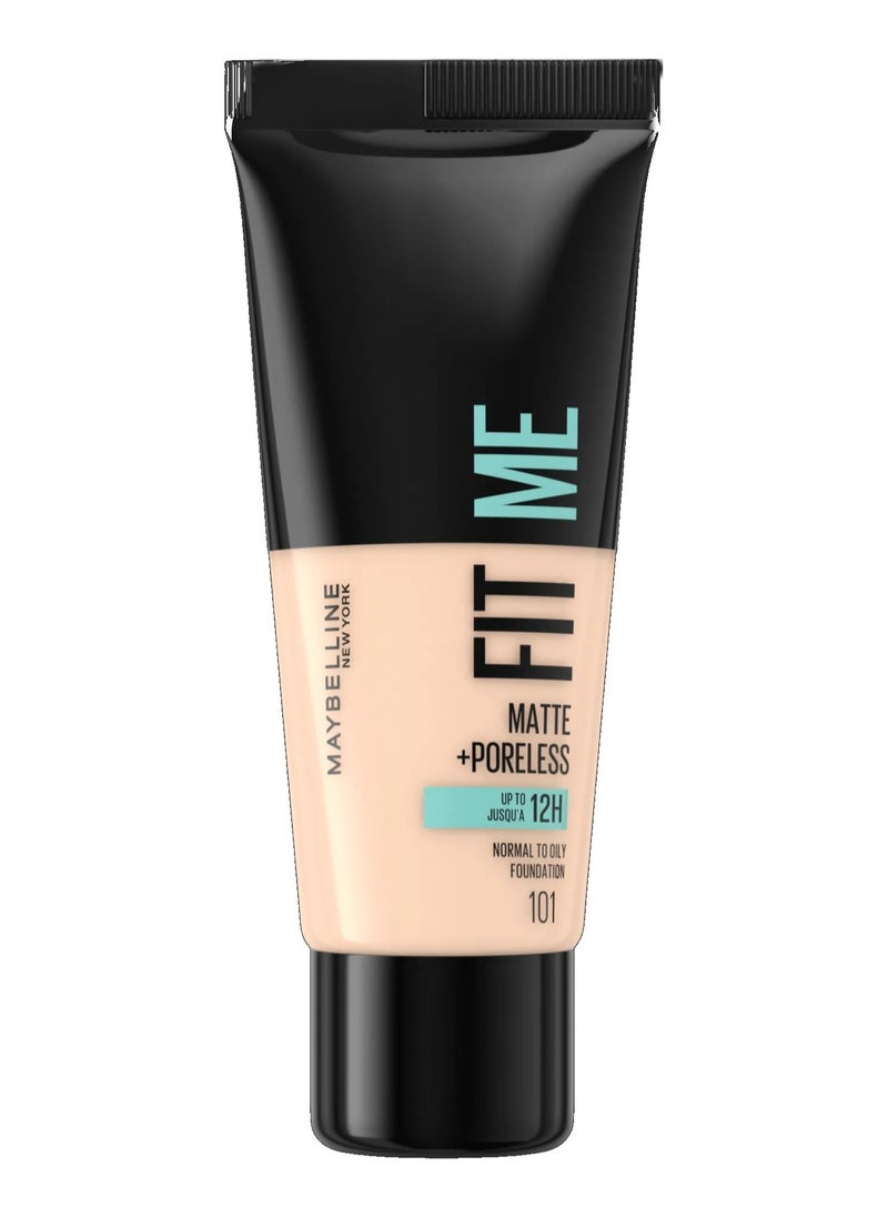 MAYBELLINE NEW YORK - Fit Me Matte & Poreless Foundation - 101 Tube - Image 1