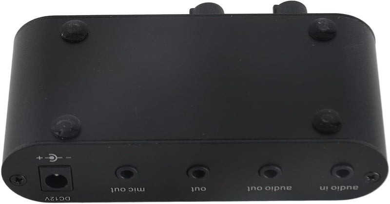 Small Stereo Audio Preamplifier, Headphone Amplifier with 3 Output Ports, Aluminum ABS Phonograph Preamp for Loudspeaker, Double Op Amp Preamplifier for Dynamic and Condenser - Image 2