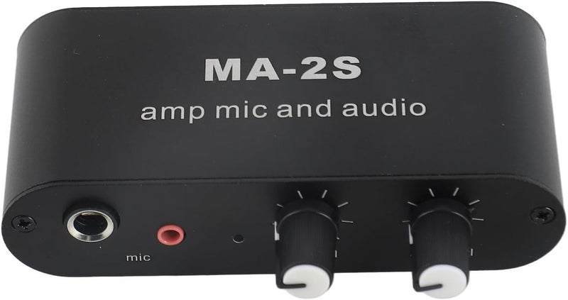 Small Stereo Audio Preamplifier, Headphone Amplifier with 3 Output Ports, Aluminum ABS Phonograph Preamp for Loudspeaker, Double Op Amp Preamplifier for Dynamic and Condenser - Image 5