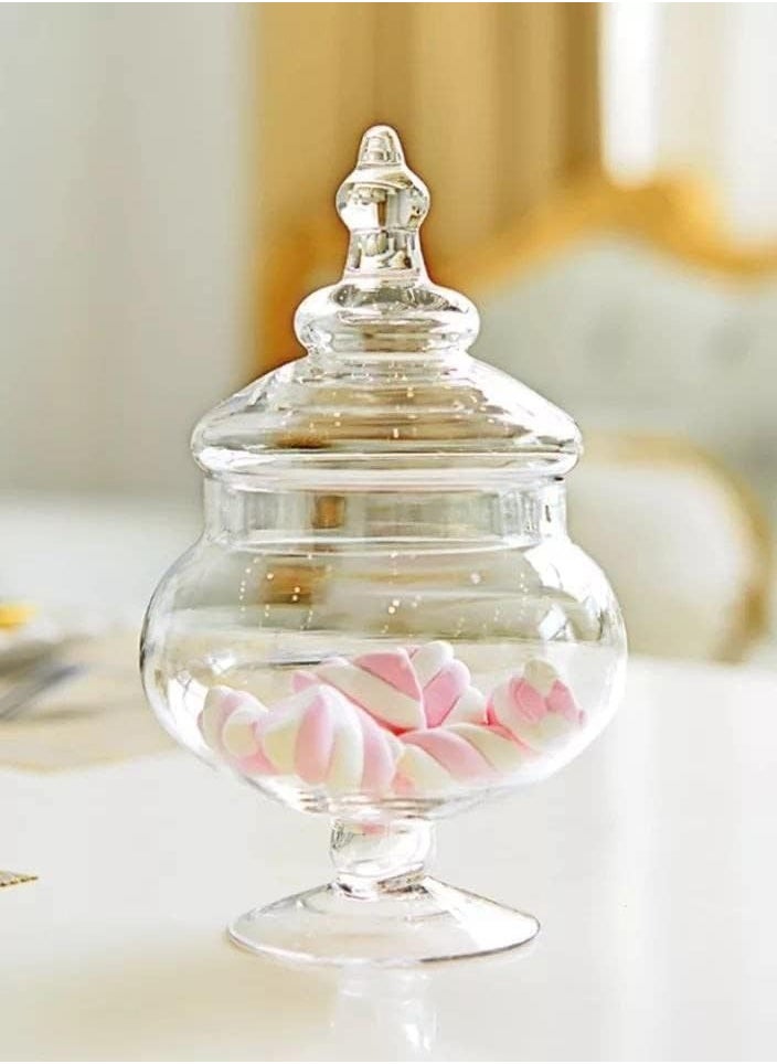 Portal Candy Glass Set with Lid 3 Pieces in Different Sizes (Clear)  - Image 3
