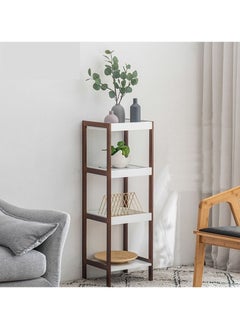 Generic FFD 4 Tier Wooden Kitchen Storage Organizer Bathroom Shelf Flowers Plants Stand Wooden Standing Book Shelf Kitchen Storage Rack  - Image 1