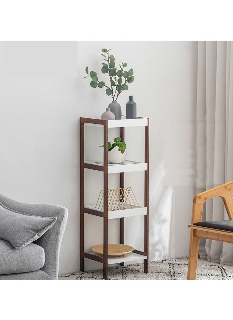 Generic FFD 4 Tier Wooden Kitchen Storage Organizer Bathroom Shelf Flowers Plants Stand Wooden Standing Book Shelf Kitchen Storage Rack  - Image 1